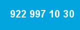 922 997 10 30 922 997 10 30